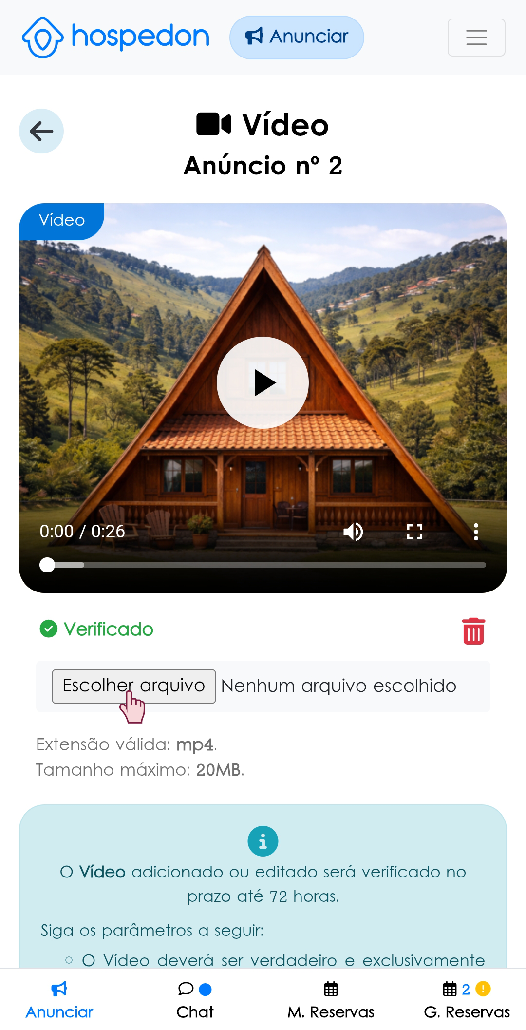 Tutorial Adicionar Vídeo