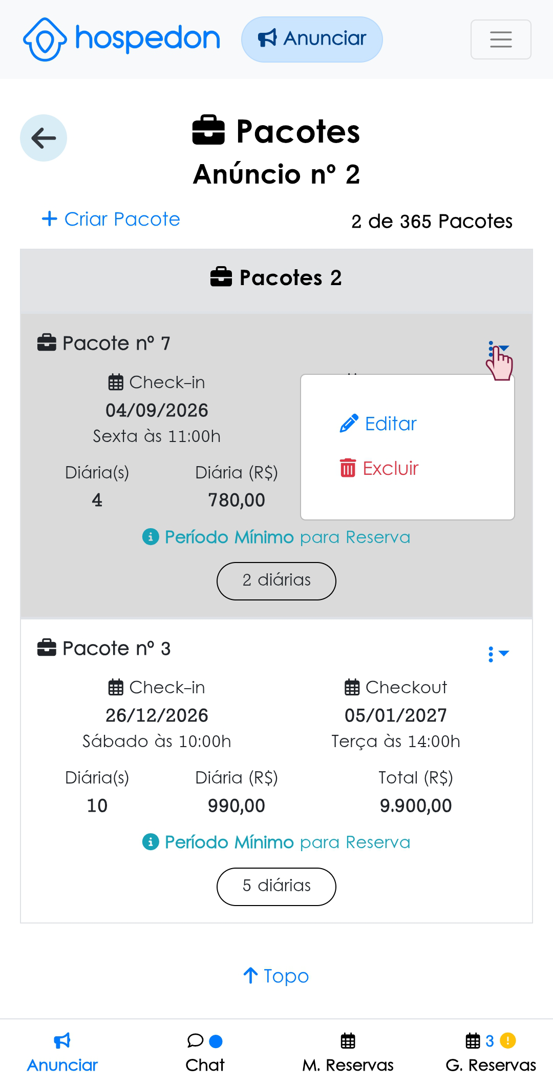 Tutorial Criar Pacotes