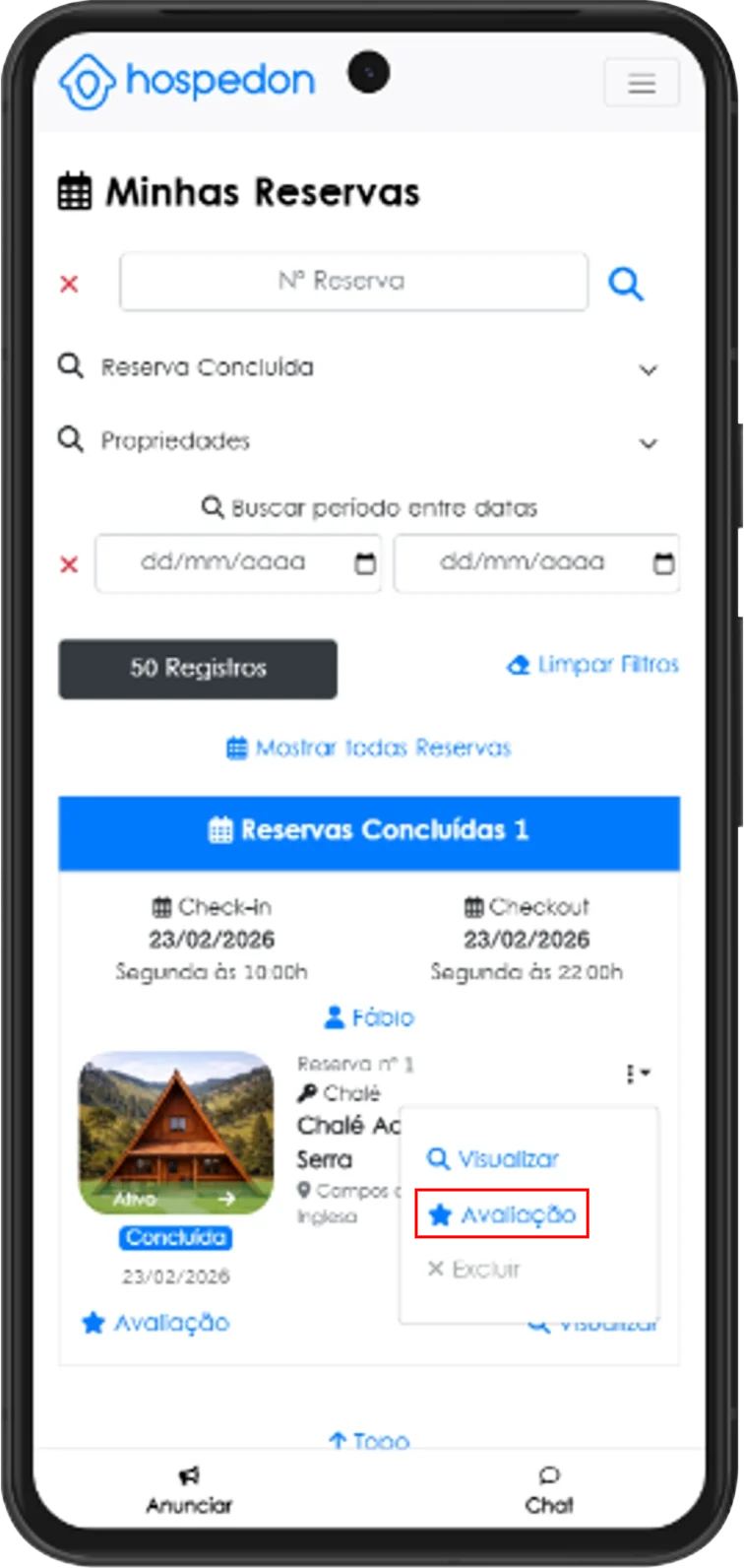 Tutorial Avaliação da Reserva